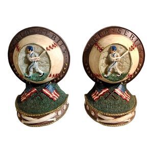 Vintage 'American Collection' World Series Baseball Bookends